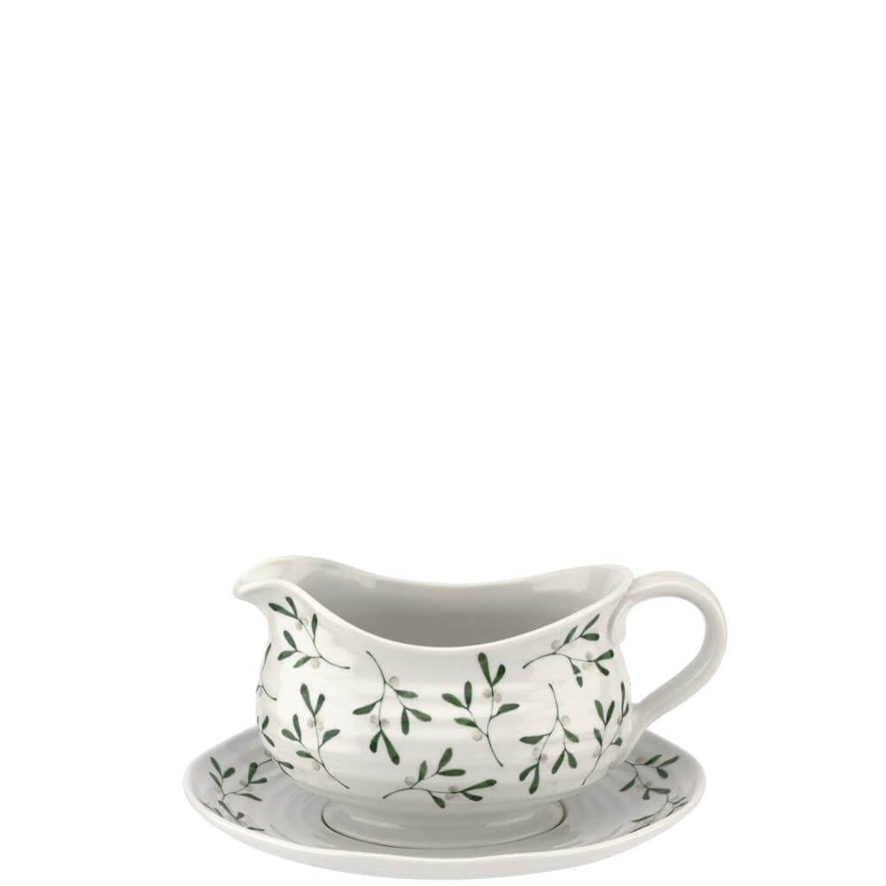 Sophie Conran for Portmeirion Mistletoe 1 Pint Sauce Boat and Stand